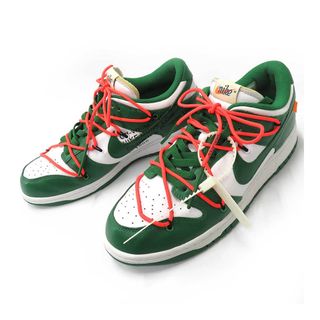 ナイキ(NIKE)のナイキ オフホワイト コラボ ダンク LOW スニーカー CT0856-100 メンズ ホワイト グリーン NIKE 【中古】 【アパレル・小物】(スニーカー)