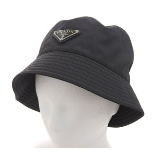 プラダ(PRADA)のプラダ Re-Nylon バケットハット トライアングルロゴ 2HC137 2DMI ユニセックス ブラック PRADA 【中古】 【アパレル・小物】(ハット)