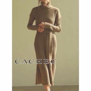 ノーブル(Noble)のCACHEC タートルネックニットロングワンピース(ロングワンピース/マキシワンピース)