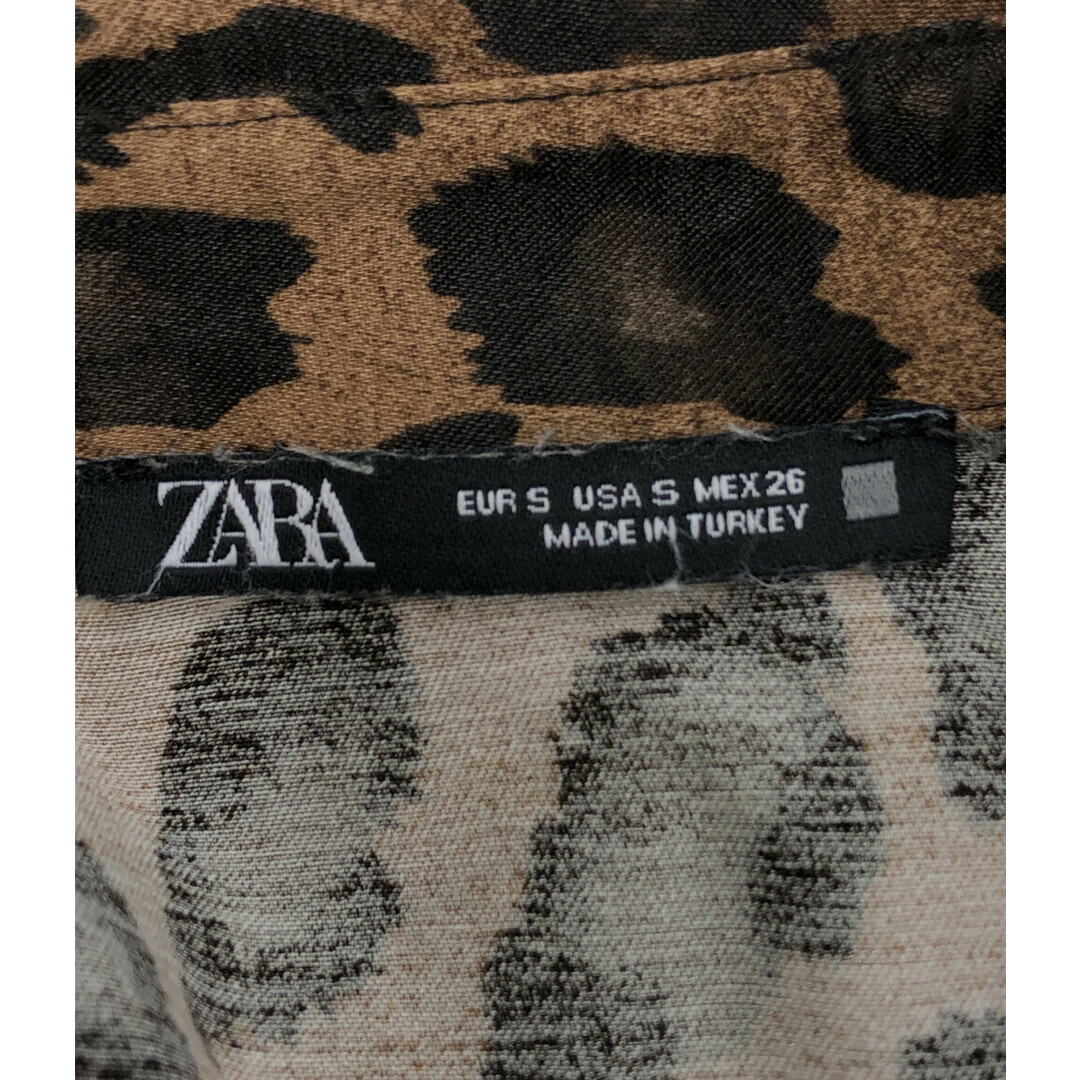 ZARA(ザラ)の美品 ザラ ZARA レオパード長袖ワンピース    レディース S レディースのトップス(その他)の商品写真