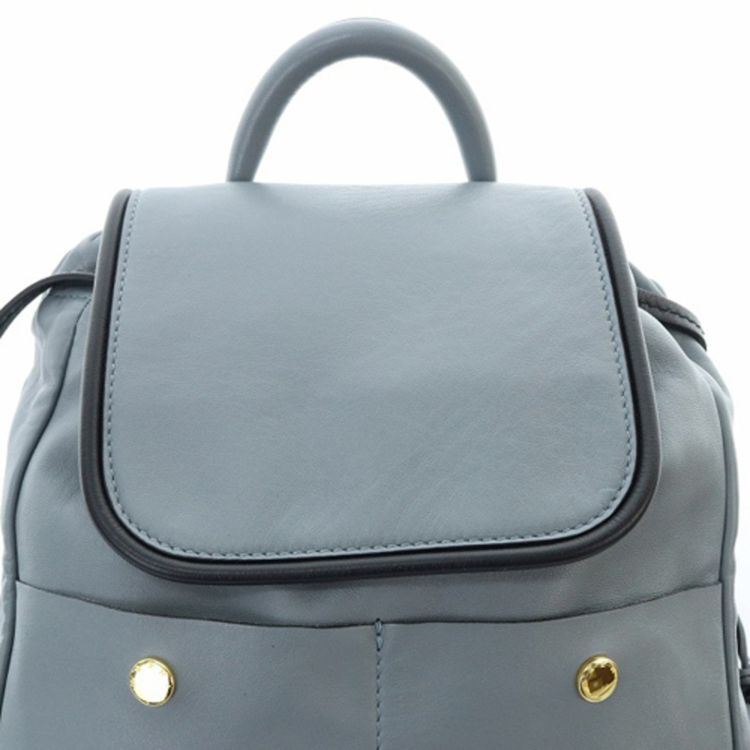 Marni(マルニ)のマルニ レザー バックパックリュック 水色 ブルー 黒 レディースのバッグ(リュック/バックパック)の商品写真