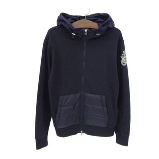 モンクレール(MONCLER)のモンクレール MAGLIA CARDIGAN ナイロン 切替 ジップアップ パーカー ジーニアス 8G500 00 V8198 メンズ ネイビー MONCLER 【中古】 【アパレル・小物】(パーカー)