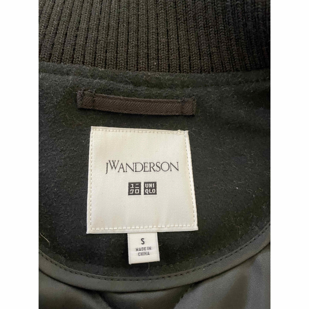 UNIQLO(ユニクロ)の美品　ユニクロjwanderson キルティングジャケット衿ニット(S)黒 メンズのジャケット/アウター(ステンカラーコート)の商品写真