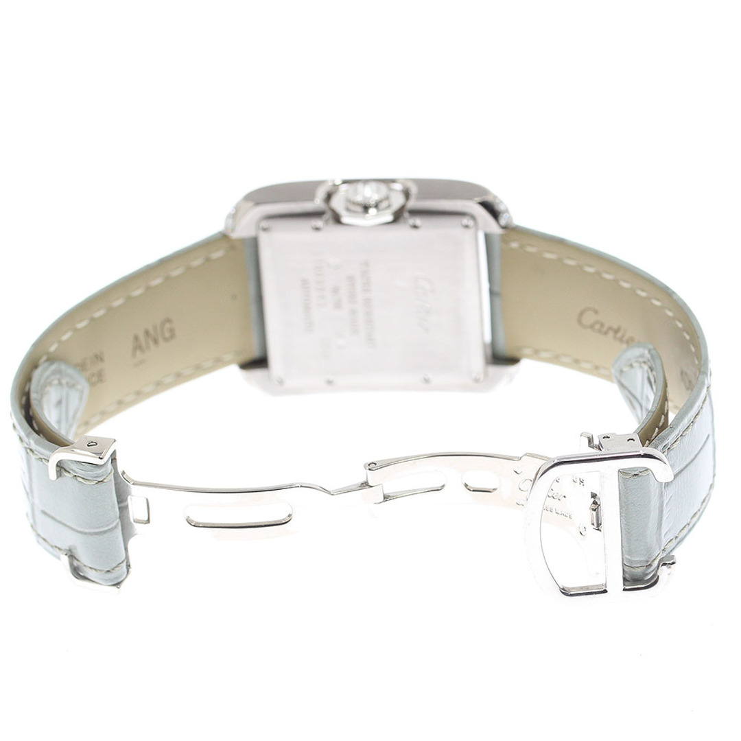 Cartier(カルティエ)のカルティエ CARTIER WT100018 タンクアングレーズ K18WG サイドダイヤ 自動巻き レディース 良品 _792412 レディースのファッション小物(腕時計)の商品写真