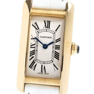 カルティエ(Cartier)のカルティエ CARTIER W2601556 タンクアメリカンSM K18YG クォーツ レディース 良品 _797973(腕時計)