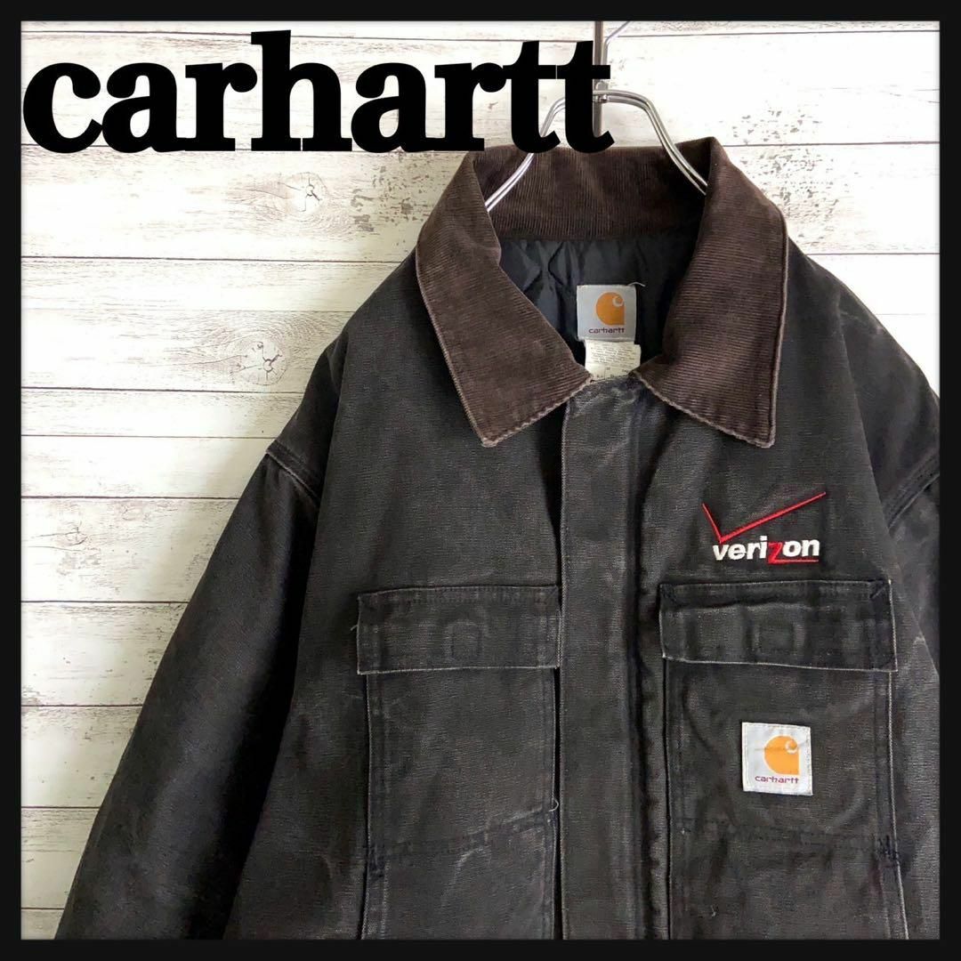 carhartt(カーハート)の8573【超希少デザイン】カーハート☆襟コーデュロイワンポイントジャケット メンズのジャケット/アウター(ブルゾン)の商品写真