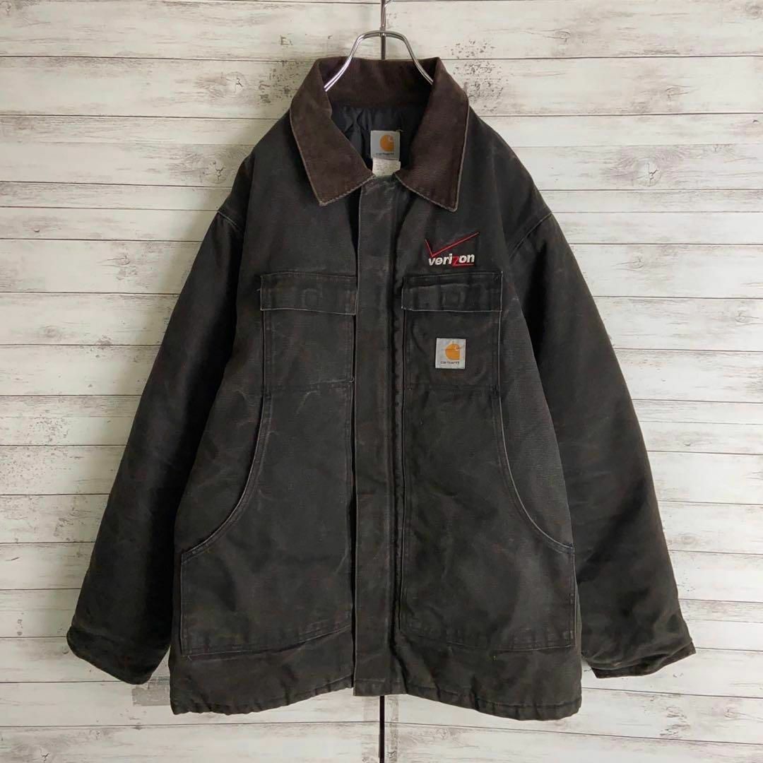 carhartt(カーハート)の8573【超希少デザイン】カーハート☆襟コーデュロイワンポイントジャケット メンズのジャケット/アウター(ブルゾン)の商品写真