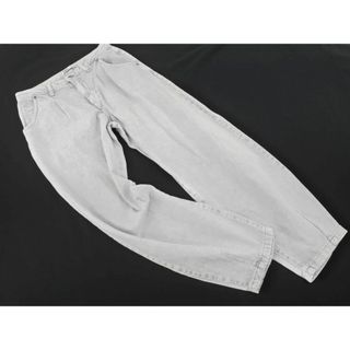 ザラ(ZARA)のZARA ザラ ワイド テーパード デニムパンツ size36/グレー ■■ レディース(デニム/ジーンズ)