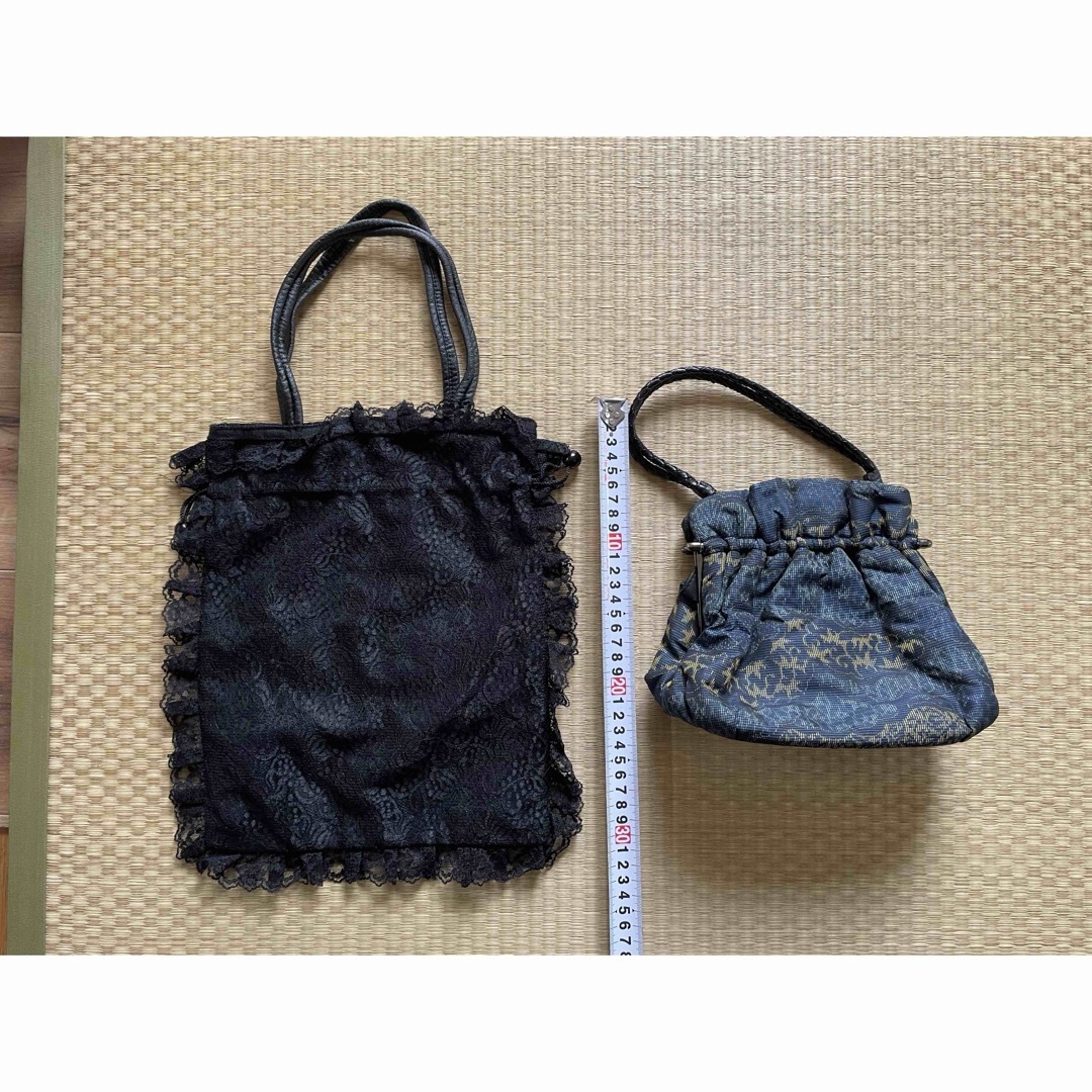 ⑤-17 手さげバッグ　２個セット　昭和レトロ レディースのバッグ(その他)の商品写真
