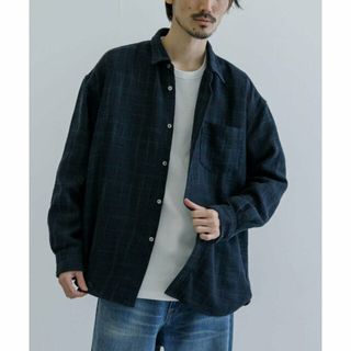 アーバンリサーチ(URBAN RESEARCH)の【NVY×D/GRN】フェイクツイードオーバーシャツ(シャツ)