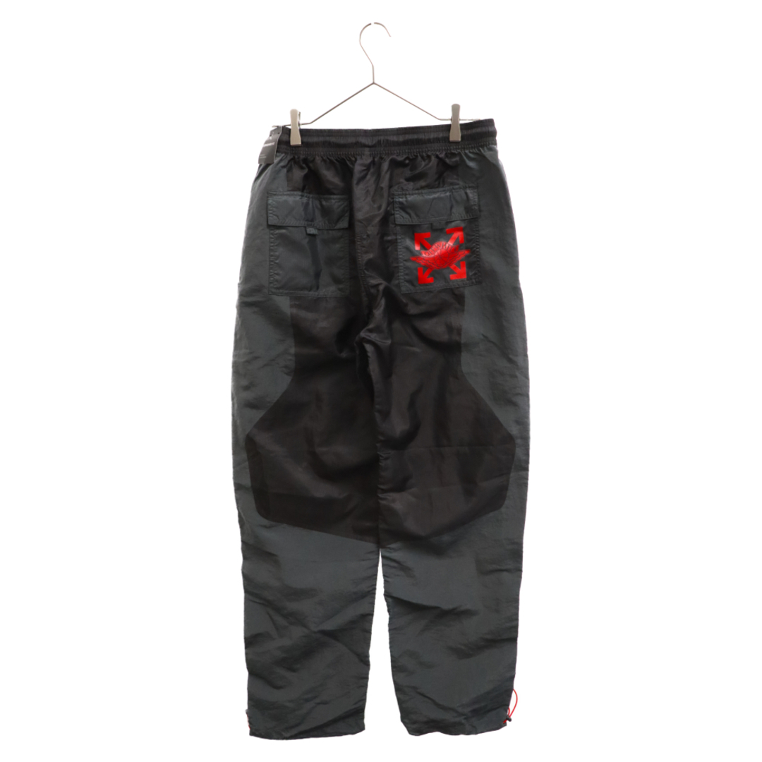 NIKE ナイキ ×OFF-WHITE JORDAN Woven Pants×オフホワイト ジョーダン ウーブンナイロントラックパンツ CV0543-010 ブラック/レッド