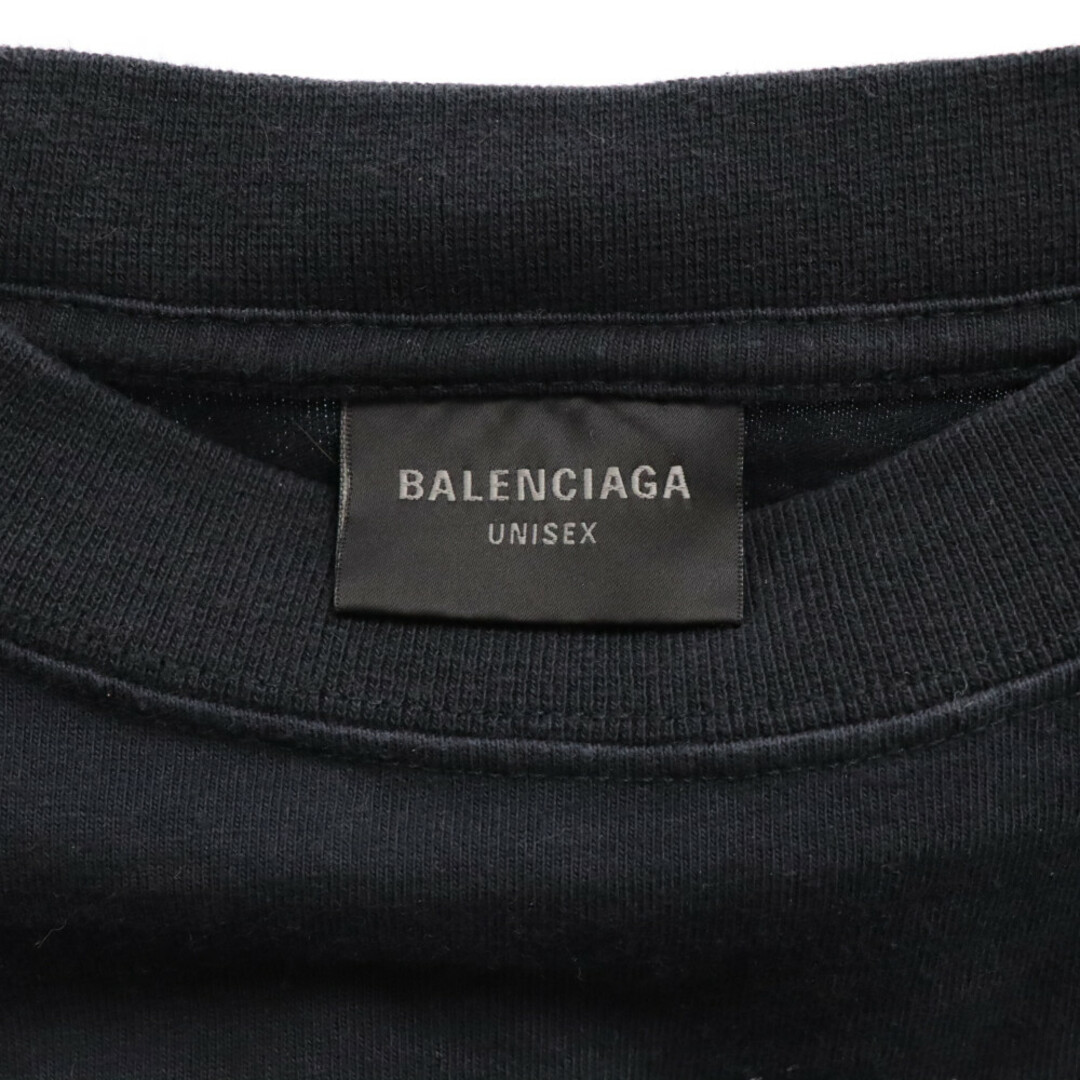 Balenciaga(バレンシアガ)のBALENCIAGA バレンシアガ 24SS DIY METAL L/S TEE メタルロゴ総柄ロングスリーブ 長袖カットソー ブラック メンズのトップス(Tシャツ/カットソー(七分/長袖))の商品写真