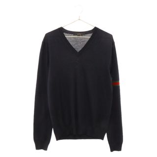 グッチ(Gucci)のGUCCI グッチ Vネック ウール 長袖セーター ネイビー 388630(ニット/セーター)