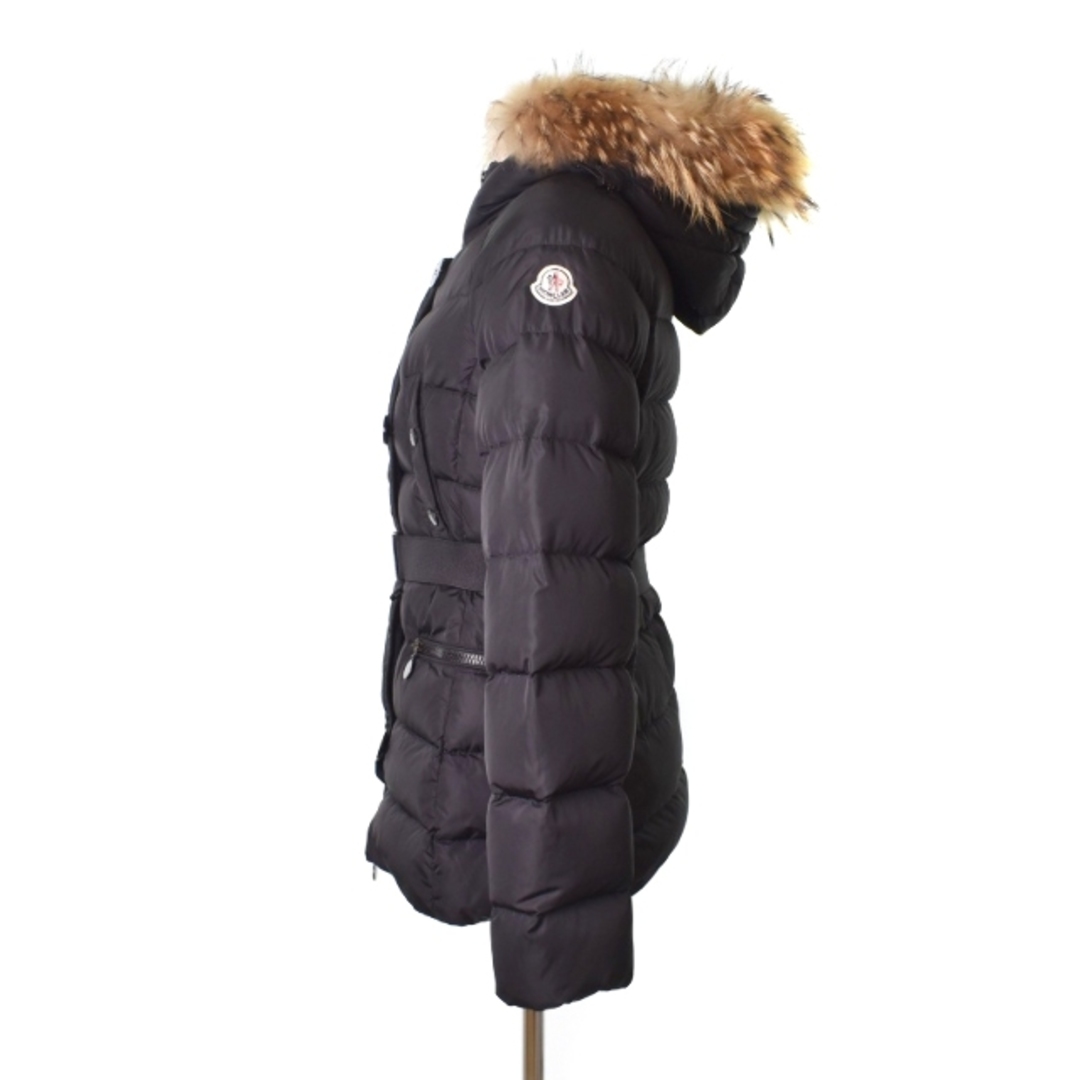 MONCLER(モンクレール)のモンクレール GENE ダウンジャケット ラクーンファー 0 黒 ブラック レディースのジャケット/アウター(ダウンコート)の商品写真