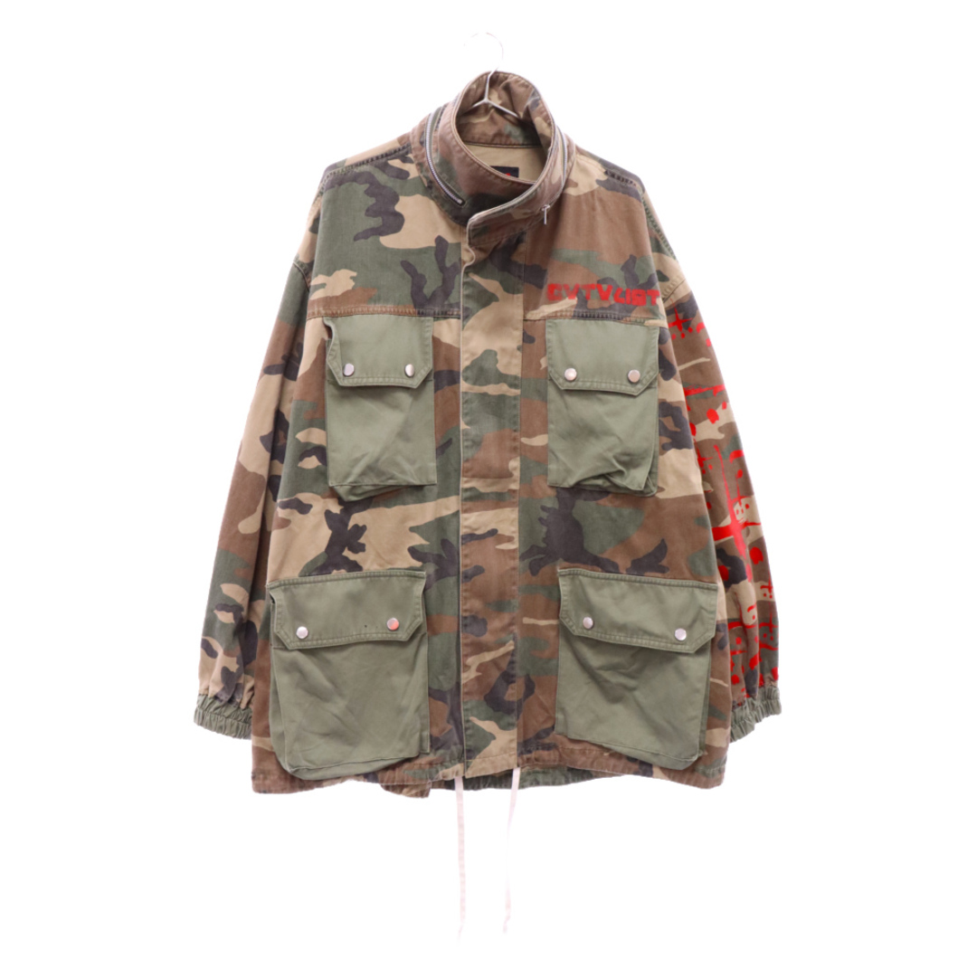 cvtvlist カタリスト 22AW MILITARY JACKET CAMO アームプリント カモフラ柄 ミリタリージャケット 220111NB06 カーキ775センチ肩幅