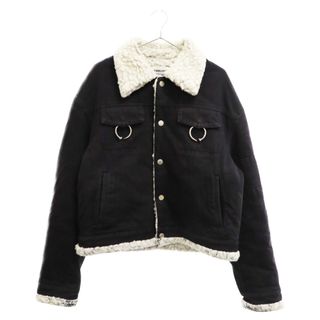 アンブッシュ(AMBUSH)のAMBUSH アンブッシュ FUR DENIM JACKET ボアデニムジャケット AMBOT-112 ブラック(Gジャン/デニムジャケット)