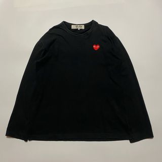 コムデギャルソン(COMME des GARCONS)のプレイコムデギャルソン 長袖Tシャツ ロゴ 黒 XXL(Tシャツ/カットソー(七分/長袖))