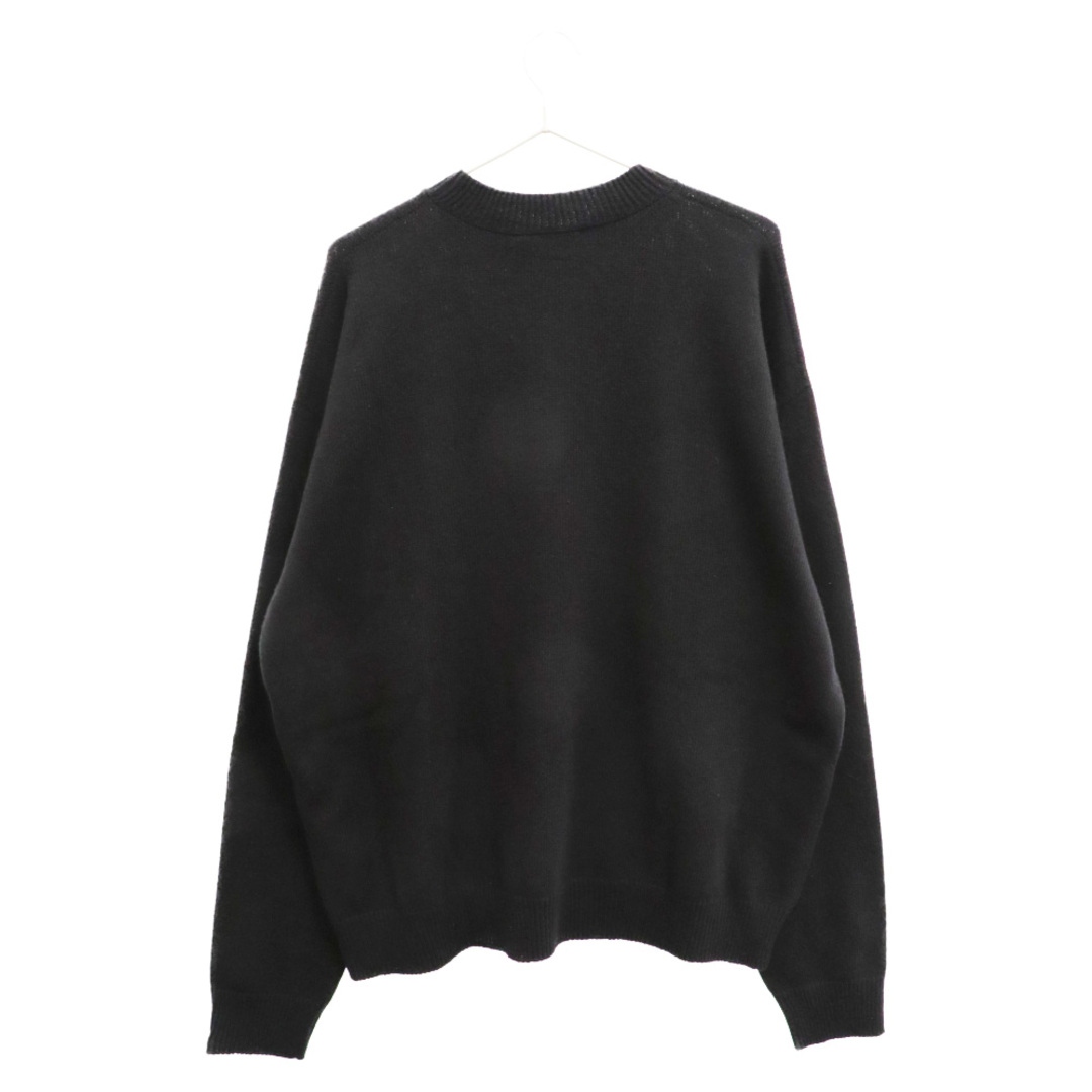 Balenciaga(バレンシアガ)のBALENCIAGA バレンシアガ Embroidered Cashmere Sweater 772362 T4144 カシミアニットセーター ブラック メンズのトップス(ニット/セーター)の商品写真