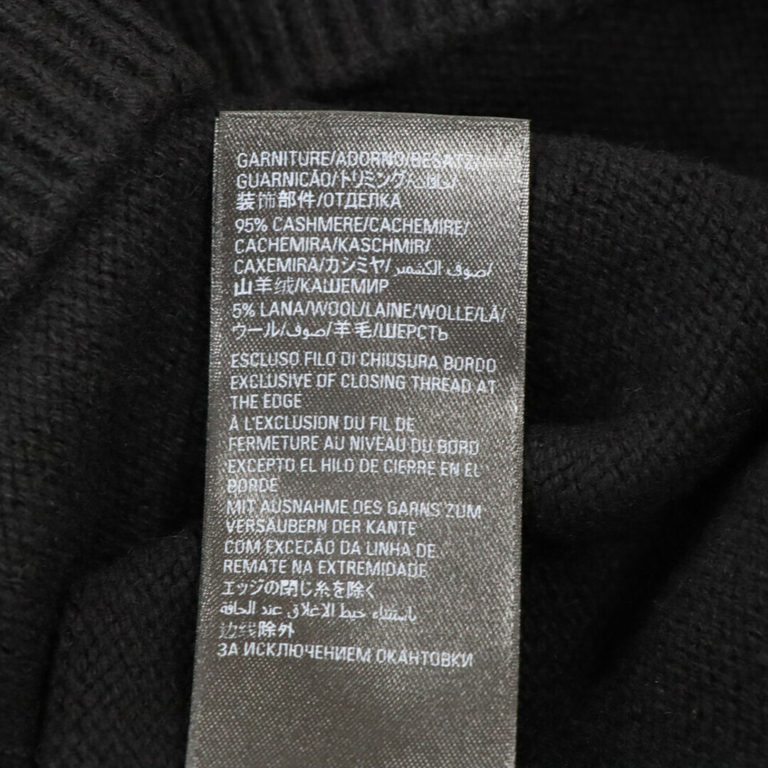 Balenciaga(バレンシアガ)のBALENCIAGA バレンシアガ Embroidered Cashmere Sweater 772362 T4144 カシミアニットセーター ブラック メンズのトップス(ニット/セーター)の商品写真