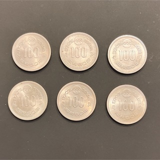 沖縄海洋博覧会記念100円白銅貨6枚セット(貨幣)