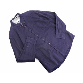 アーヴェヴェ(a.v.v)のa.v.v アーヴェヴェ HOMME ストライプ 長袖 ボタンダウン シャツ size52/紺ｘ茶 ◇■ メンズ(シャツ)