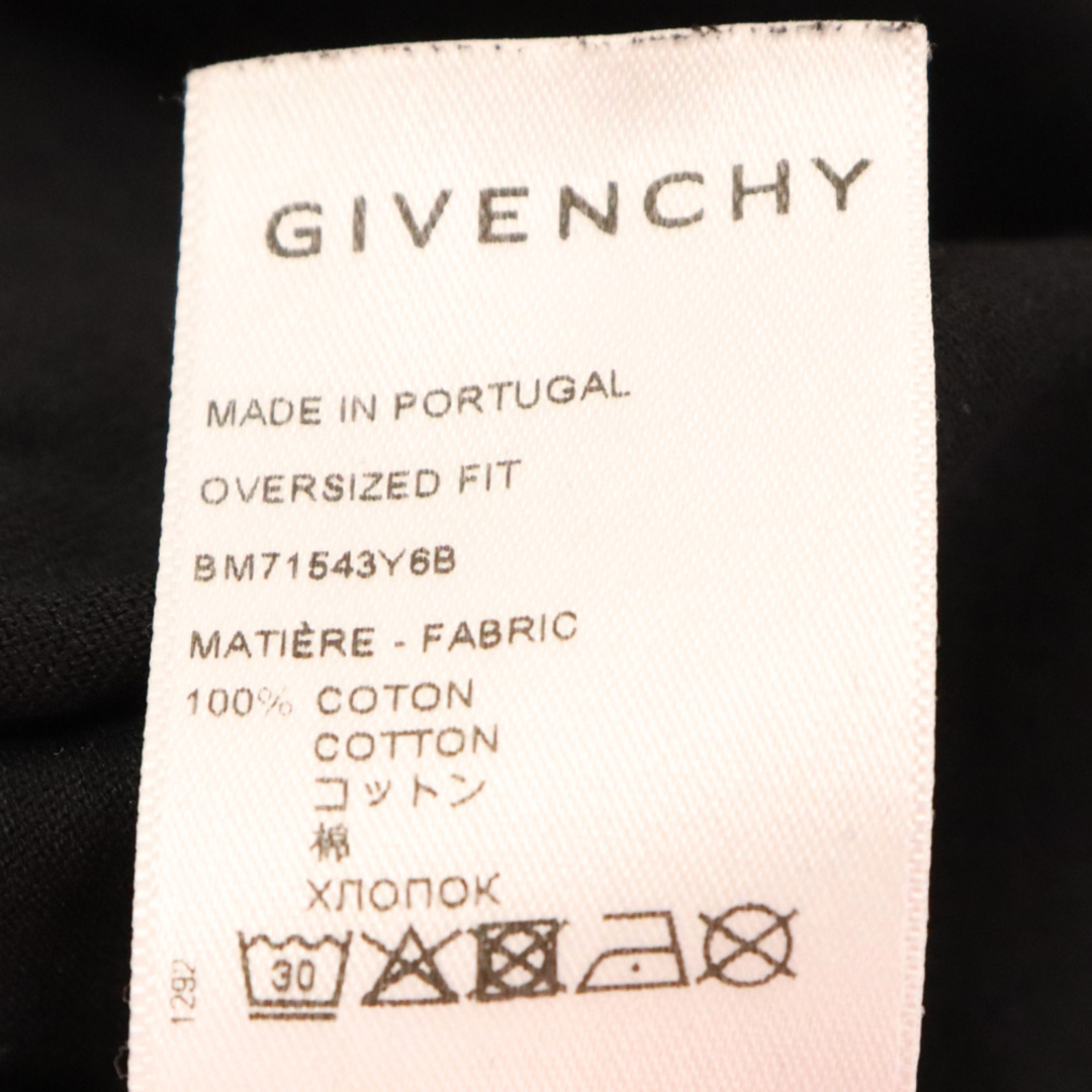 GIVENCHY(ジバンシィ)のGIVENCHY ジバンシィ 21AW 4G エンブロイダリーオーバーサイズ 半袖Tシャツカットソー ブラック BM71543Y6B メンズのトップス(Tシャツ/カットソー(半袖/袖なし))の商品写真