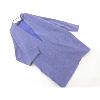 マウジー(moussy)のAZUL BY MOUSSY アズールバイマウジー フード ロング カーディガン sizeM/青 ◇■ レディース(カーディガン)