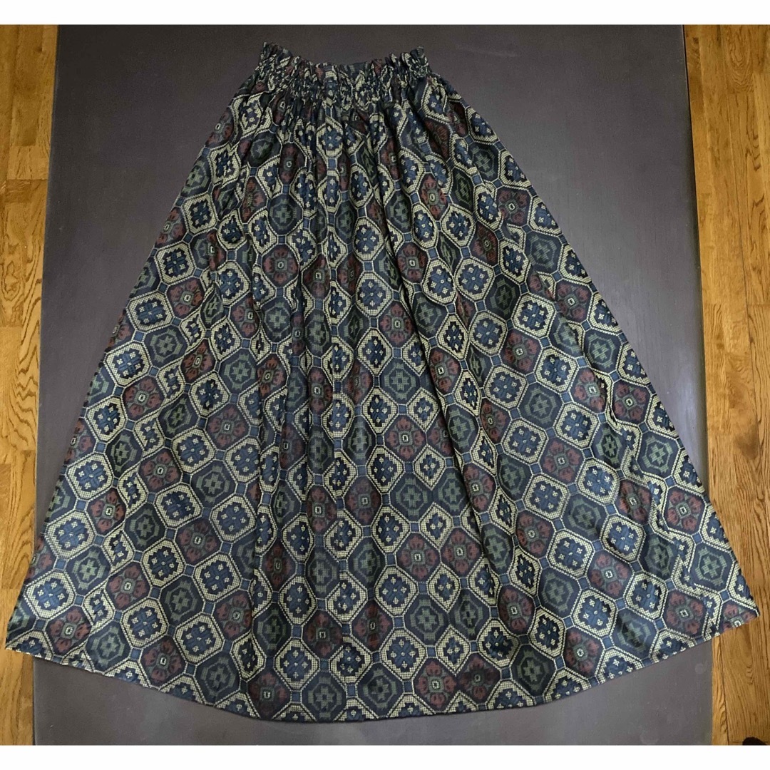 着物リメイクロングスカート　紬着物ロングスカート レディースのスカート(ロングスカート)の商品写真
