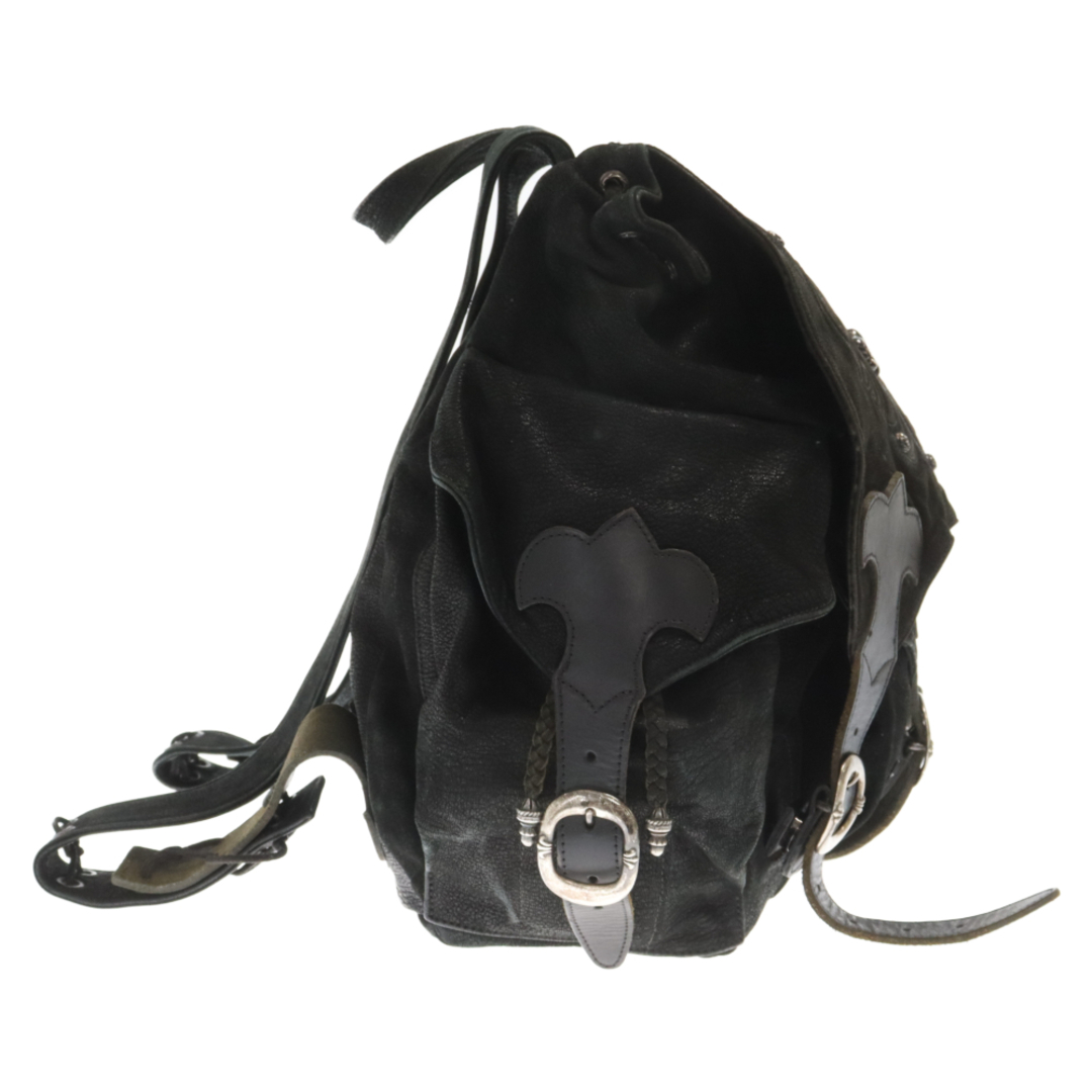 Chrome Hearts(クロムハーツ)のCHROME HEARTS クロムハーツ BACKPACK BSフレア付き レザー バックパック ブラック メンズのバッグ(バッグパック/リュック)の商品写真