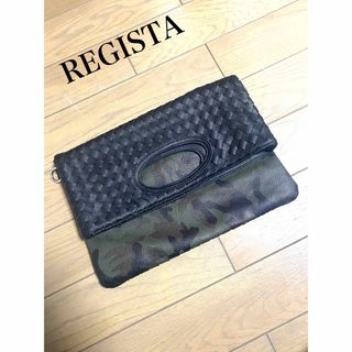 レジスタ(REGiSTA)のレジスタ/REGISTA クラッチショルダーバッグ 2way 迷彩 編み込み(ショルダーバッグ)