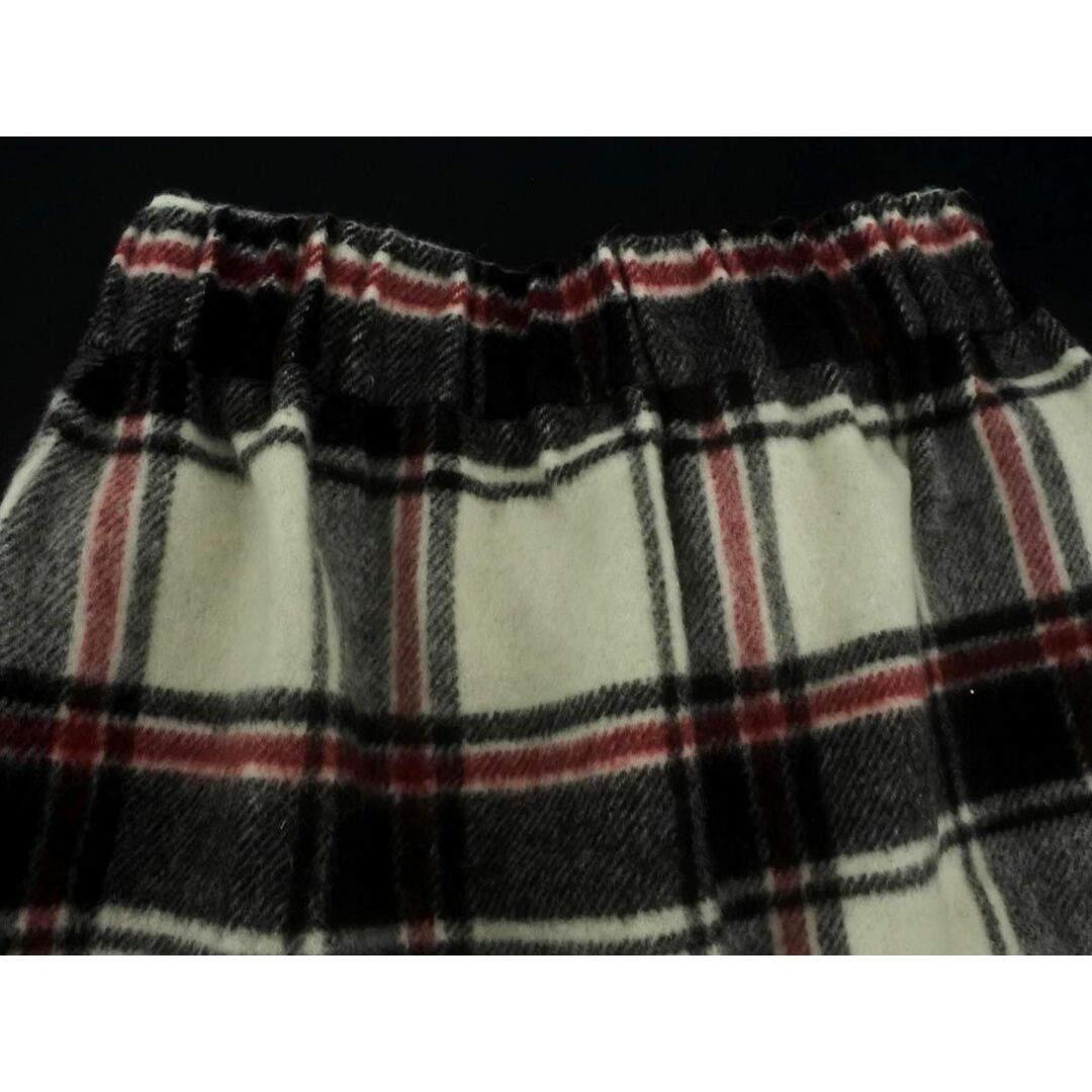 NOLLEY'S(ノーリーズ)のNOLLEY'S ノーリーズ ウール混 チェック Aライン 台形 スカート size38/白ｘ黒ｘ赤 ◇■ レディース レディースのスカート(ミニスカート)の商品写真