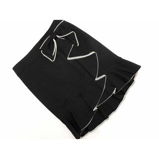 CECIL McBEE - CECIL McBEE セシルマクビー リボン フリル スカート sizeS/黒 ■■ レディース