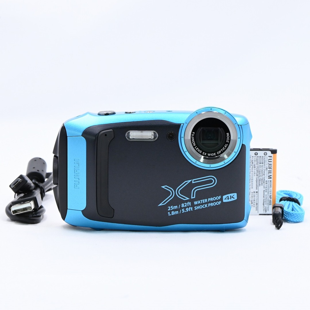 富士フイルム(フジフイルム)のFUJIFILM FinePix XP140 スカイブルー スマホ/家電/カメラのカメラ(コンパクトデジタルカメラ)の商品写真