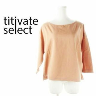 ティティベイト(titivate)のティティベイト 七分袖とろみブラウス M ピンク 230329CK10A(シャツ/ブラウス(長袖/七分))