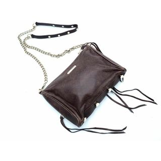 レベッカミンコフ(Rebecca Minkoff)のREBECCA MINKOFFレベッカミンコフ ゴールドチェーン ショルダー バッグ 茶 ■■ レディース(ショルダーバッグ)