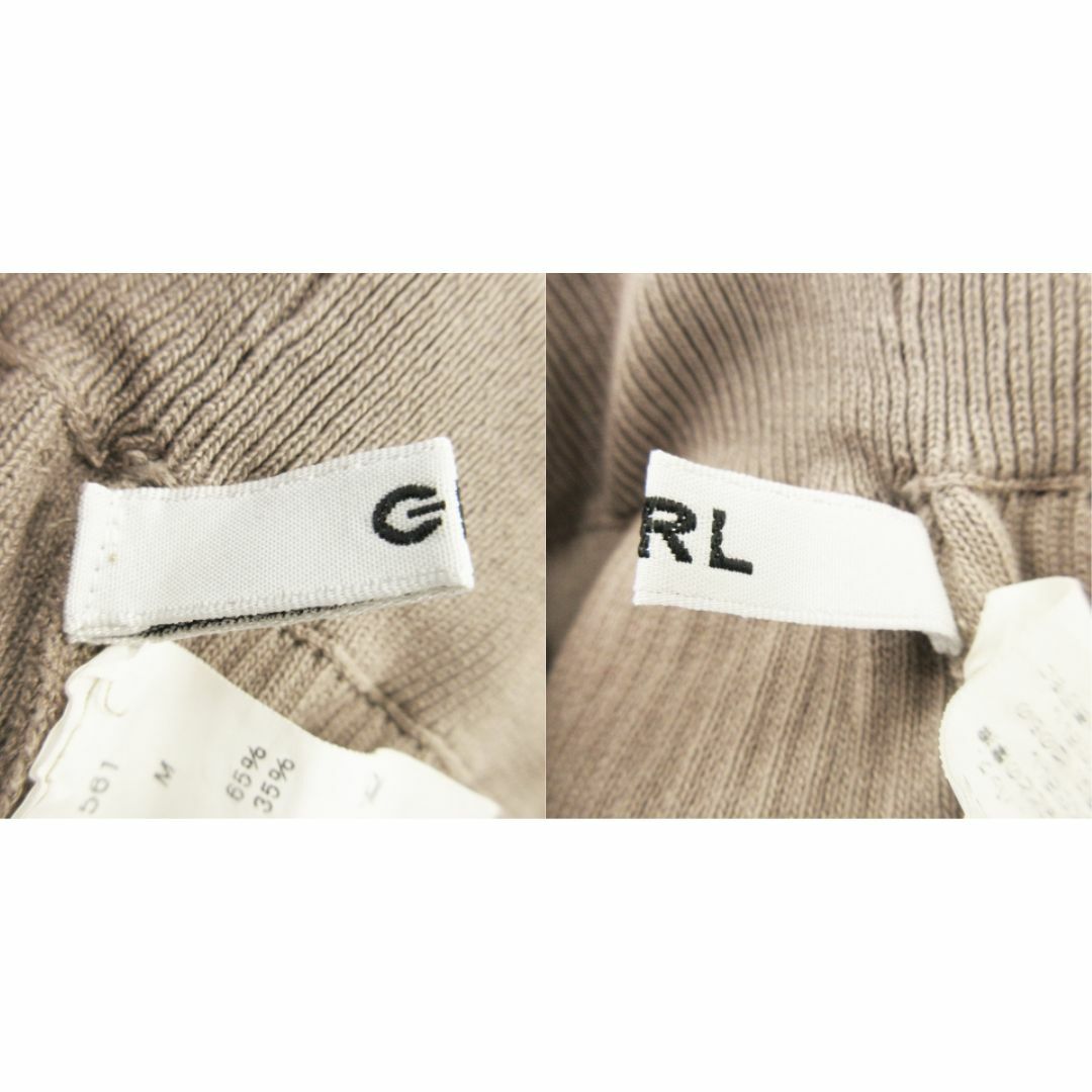 GRL(グレイル)のGRL リブワイドパンツ ハイウエスト M 茶 231218MN3R レディースのパンツ(その他)の商品写真