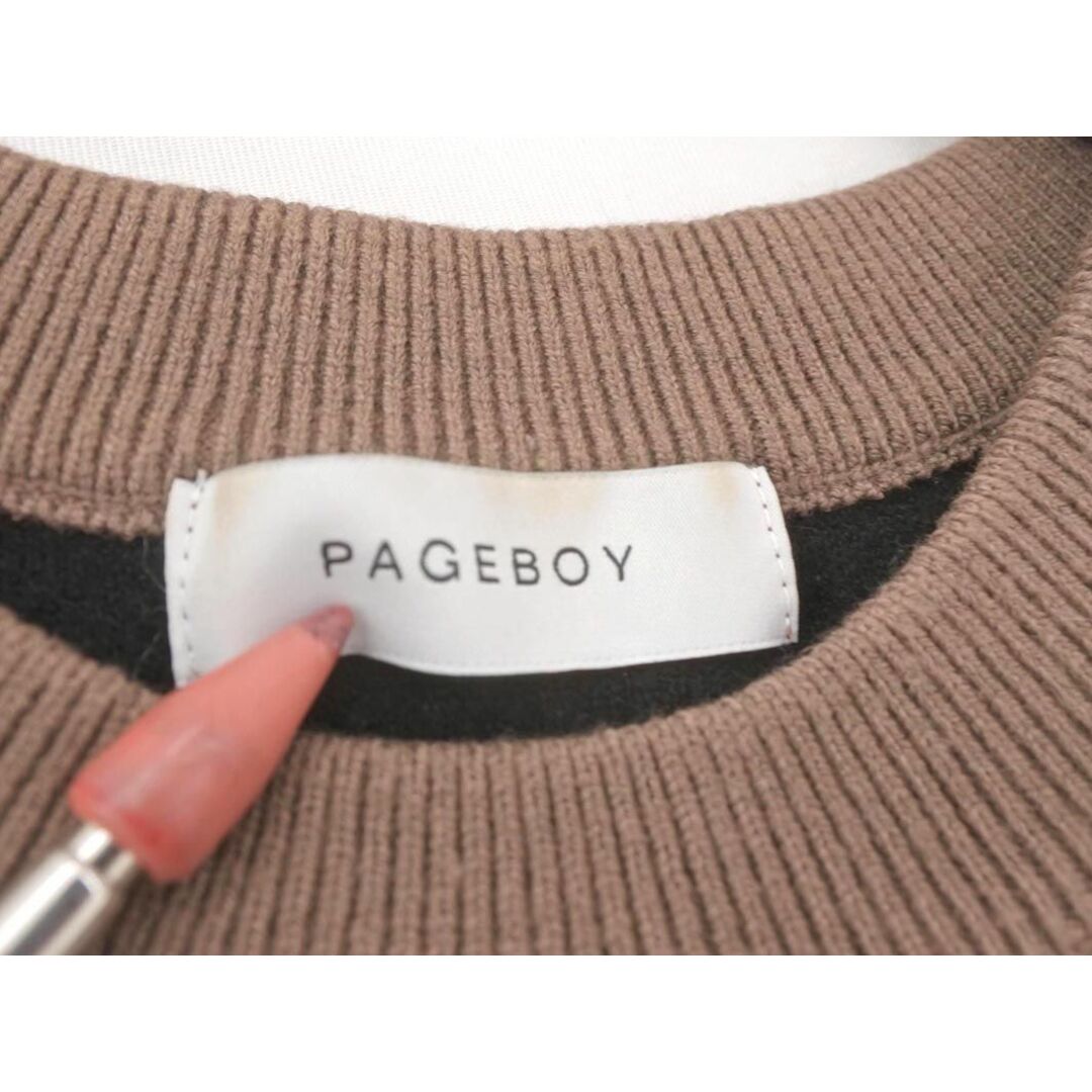 PAGEBOY(ページボーイ)のPAGEBOY ページボーイ オーバーサイズ ニット セーター sizeF/モカ ◇■ レディース レディースのトップス(ニット/セーター)の商品写真