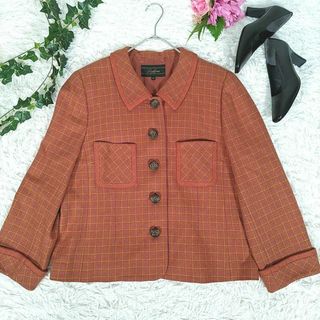 レリアン(leilian)のレリアン◎テーラードジャケット(3XL)昭和レトロ ウール 大きいサイズ(テーラードジャケット)