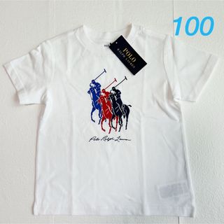 ポロラルフローレン(POLO RALPH LAUREN)のラルフローレン ビッグポニー半袖Tシャツ  ホワイト 3T/100(Tシャツ/カットソー)