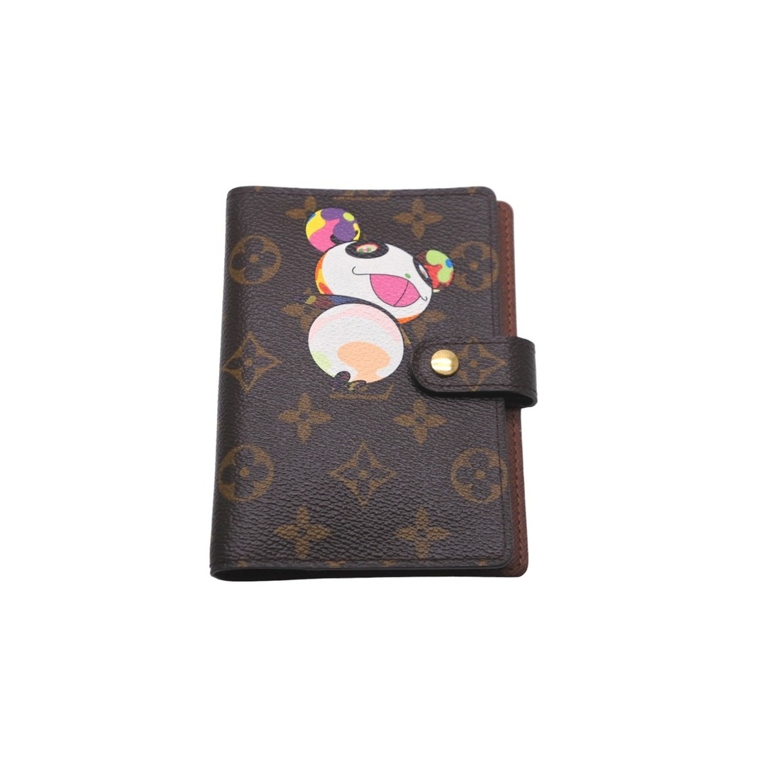 LOUIS VUITTON ルイヴィトン 手帳カバー アジェンダ PM モノグラム・パンダ 村上隆 R20011 ゴールド金具 美品  59130開閉式