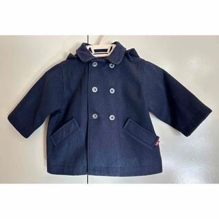 プチバトー(PETIT BATEAU)のPETIT BATEAU ウールコート紺色　2歳用(コート)