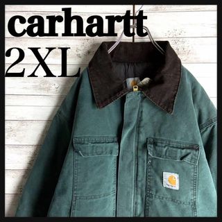 美品carhartt ウールジャケット緑✖️黒