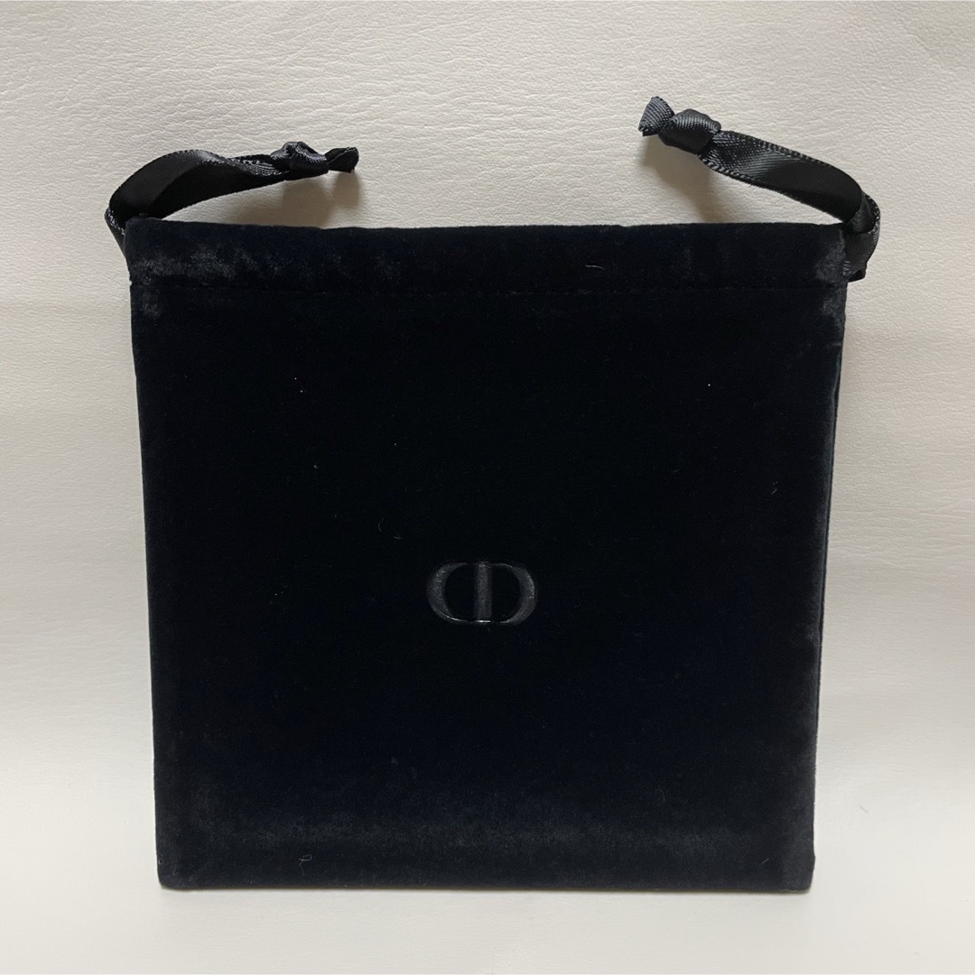 Dior(ディオール)の新品 ディオール ミニ巾着袋 ポーチ DIOR ブラック 黒　2枚セット レディースのファッション小物(ポーチ)の商品写真