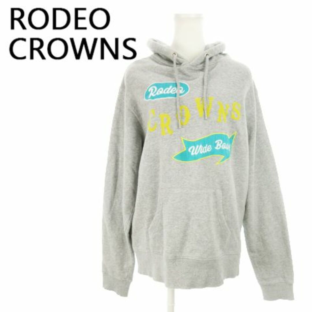 RODEO CROWNS(ロデオクラウンズ)のロデオクラウンズ ロゴスウェットプルパーカー L グレー 231125MN2R レディースのトップス(パーカー)の商品写真