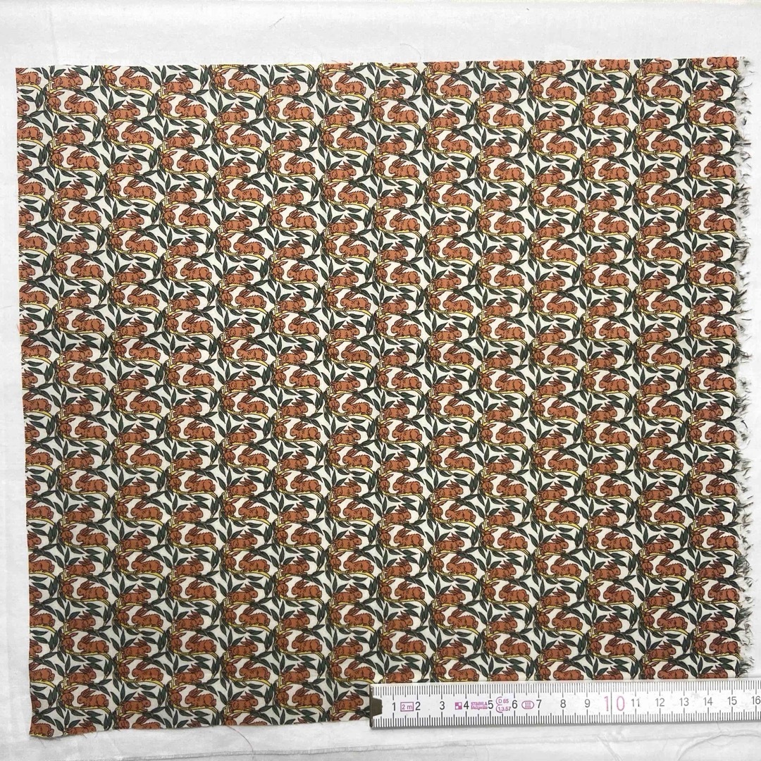LIBERTY.(リバティ)の211 コットン・テイル 27×28 オレンジ リバティ ハンドメイドの素材/材料(生地/糸)の商品写真