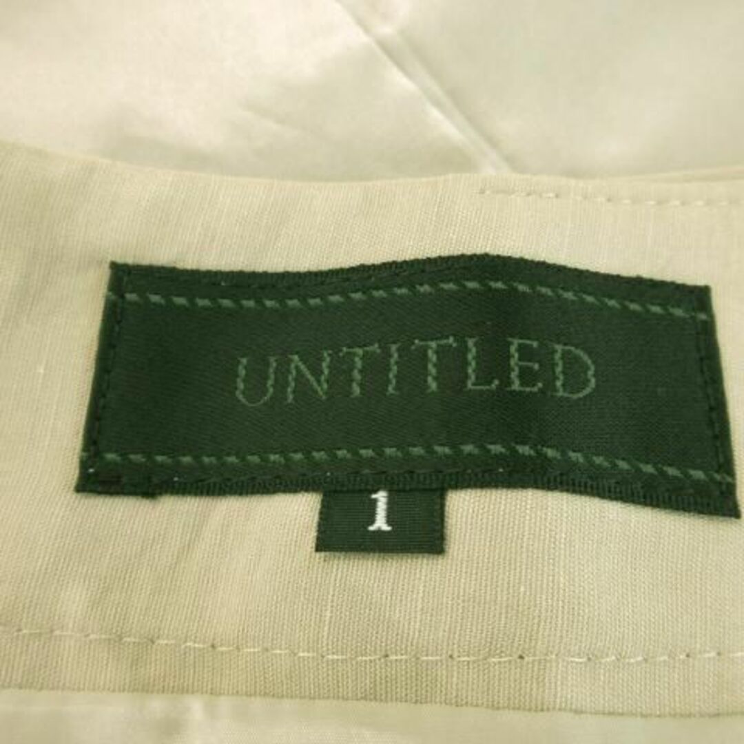 UNTITLED(アンタイトル)のアンタイトル ミニスカート タック リネン混 ベージュ 230731AH15A レディースのスカート(ミニスカート)の商品写真
