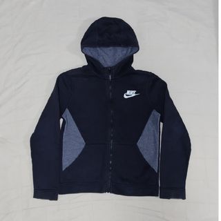 ナイキ(NIKE)のNIKE フルジップスウェットパーカー 黒 150-160 L(ジャケット/上着)