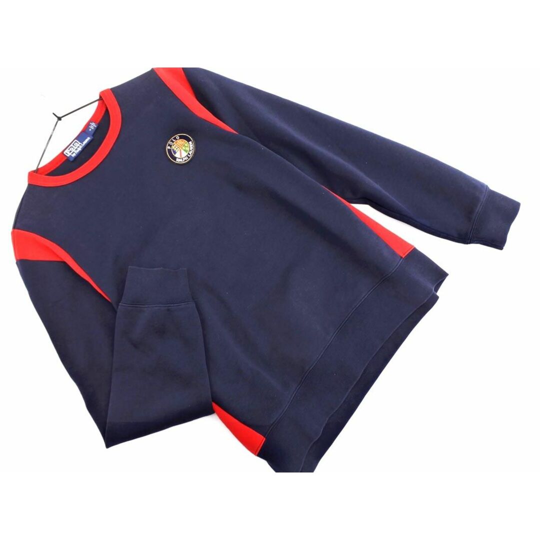 Ralph Lauren(ラルフローレン)のPOLO RALPH LAUREN ポロ ラルフローレン USA スキー バックプリント スウェット sizeM/紺ｘ赤 ◇■ メンズ メンズのトップス(スウェット)の商品写真