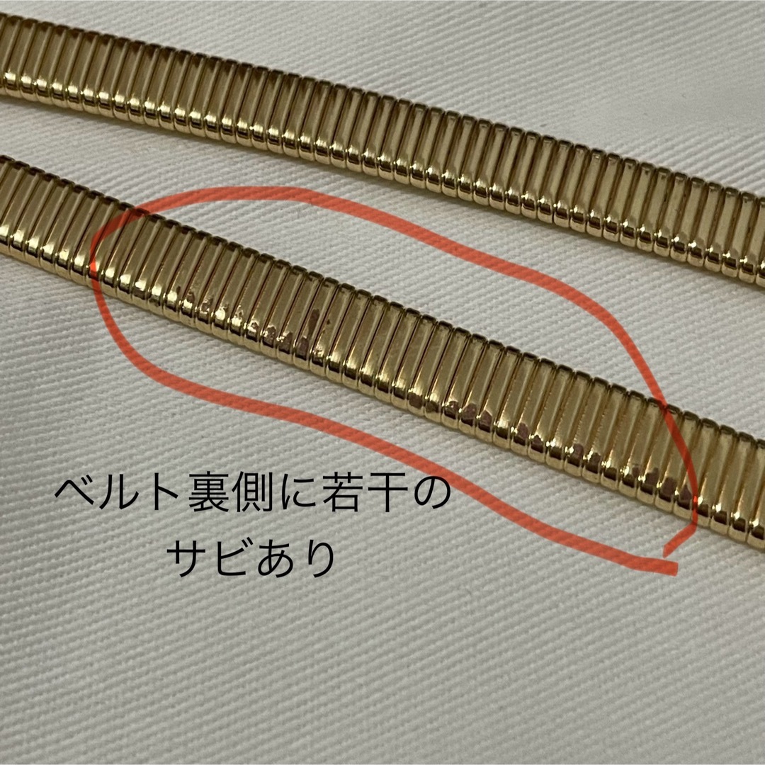 Max Mara(マックスマーラ)の訳あり　Max mara ストレッチゴールドベルト　 レディースのファッション小物(ベルト)の商品写真