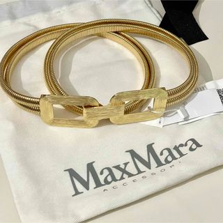 マックスマーラ(Max Mara)の訳あり　Max mara ストレッチゴールドベルト　(ベルト)